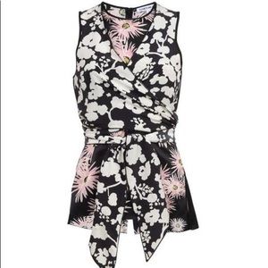 Elizabeth and James Floral Tie Top Real Silk